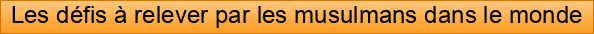 Les+d%C3%A9fis+%C3%A0+relever+par+les+musulmans+dans+le+monde